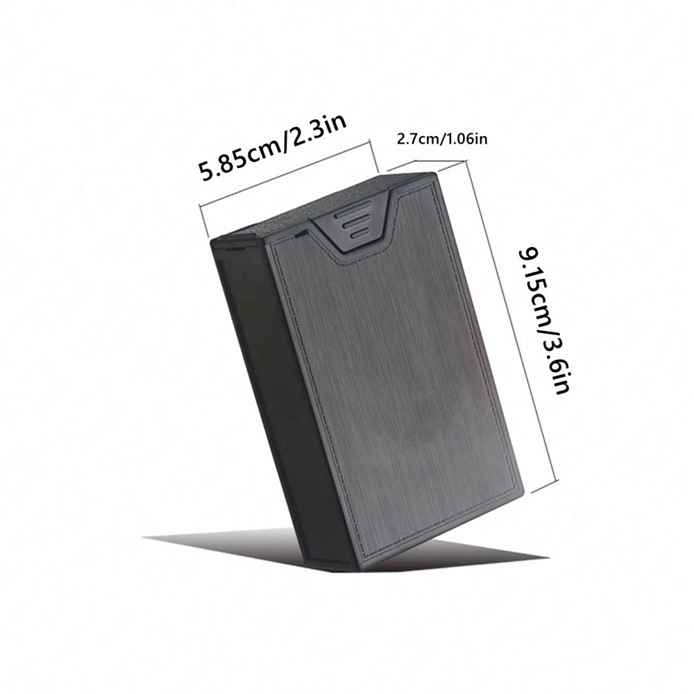 1pc Thickened Fully Enclosed Bulk Long And Short Universal Cigarette Box Portable Plastic Transparent Men's Cigarette Box