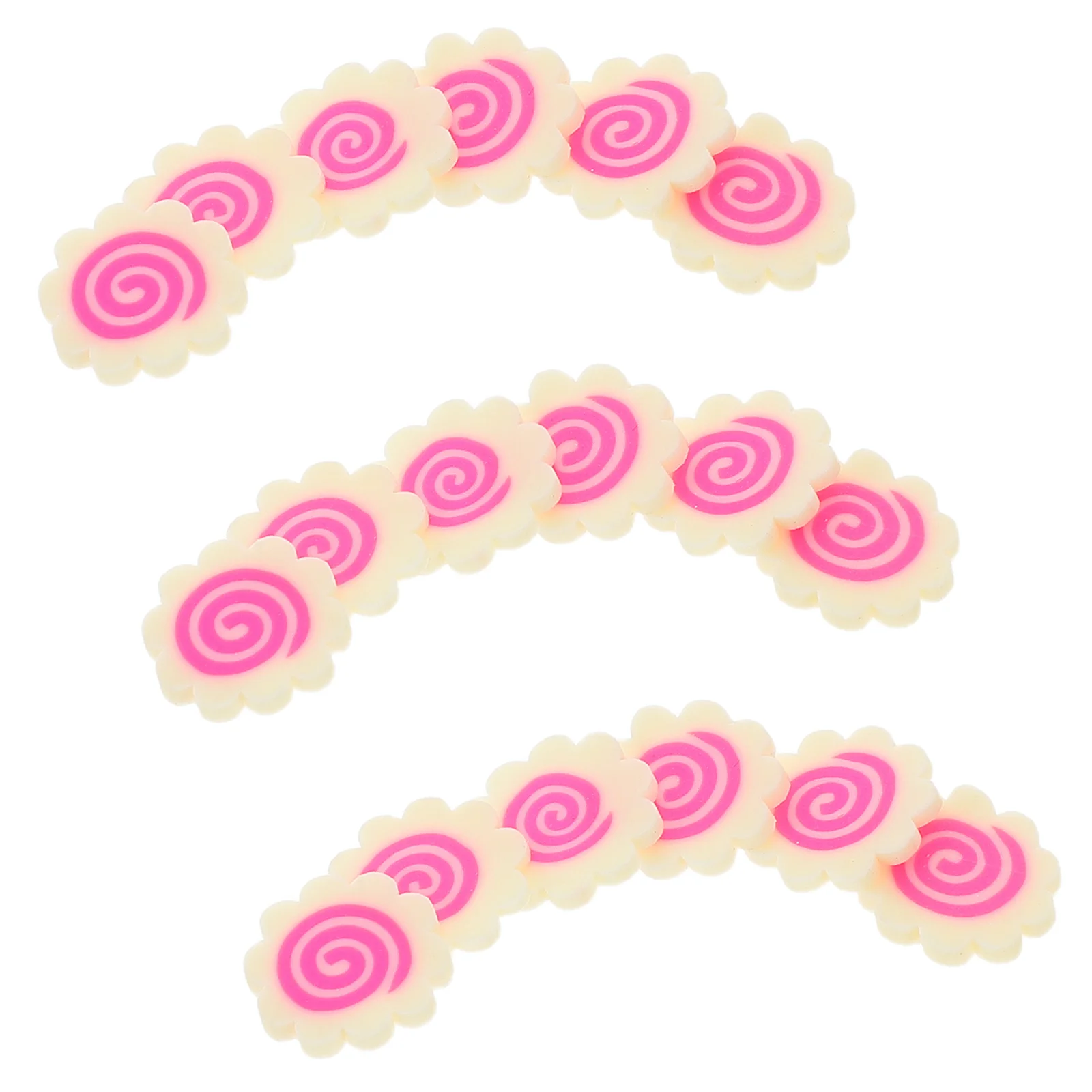 

1 Pack Soft Clay Slices Japanese Food Decorations Miniature Narutomaki Fake Dessert Diy Crafts Nail Art Dollhouse Charms