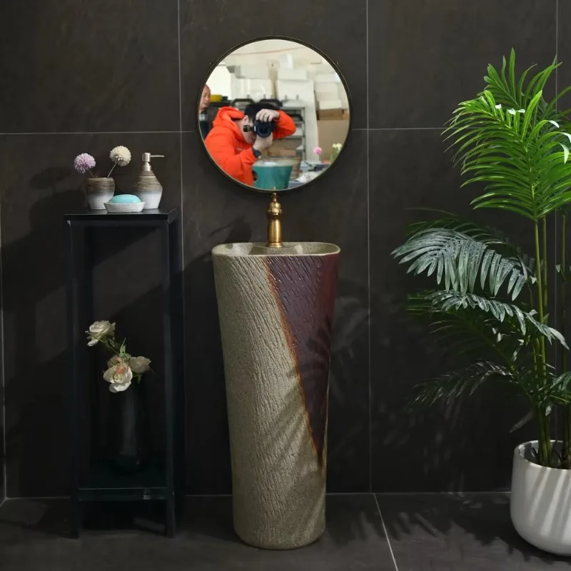 

New Chinese sanitary ware, freestanding basin, bathroom sink, porcelain washbasin, basin with faucet hole