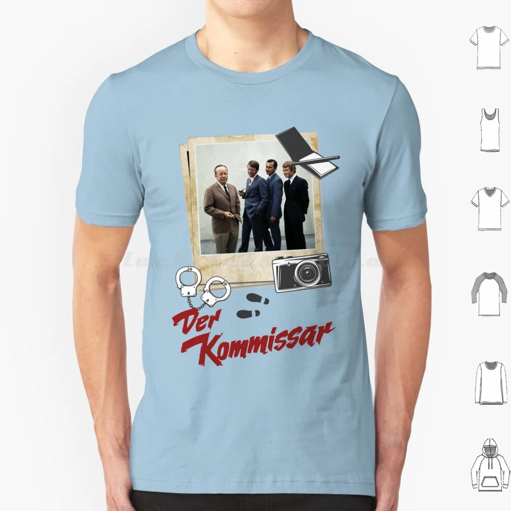 Herbert Keller es el comisario, serie de los años 60, novelas policiales, camiseta de gran tamaño, 100% algodón, Herbert Keller, el comisario