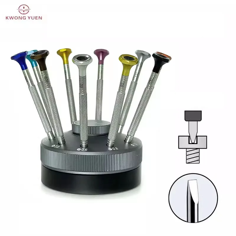 

Watch and Clock Anti-Skid Screwdriver, Arc Non-Marking Screwdriver, Screwdriver With Ball Bearing Movement, Watch Repair Tool