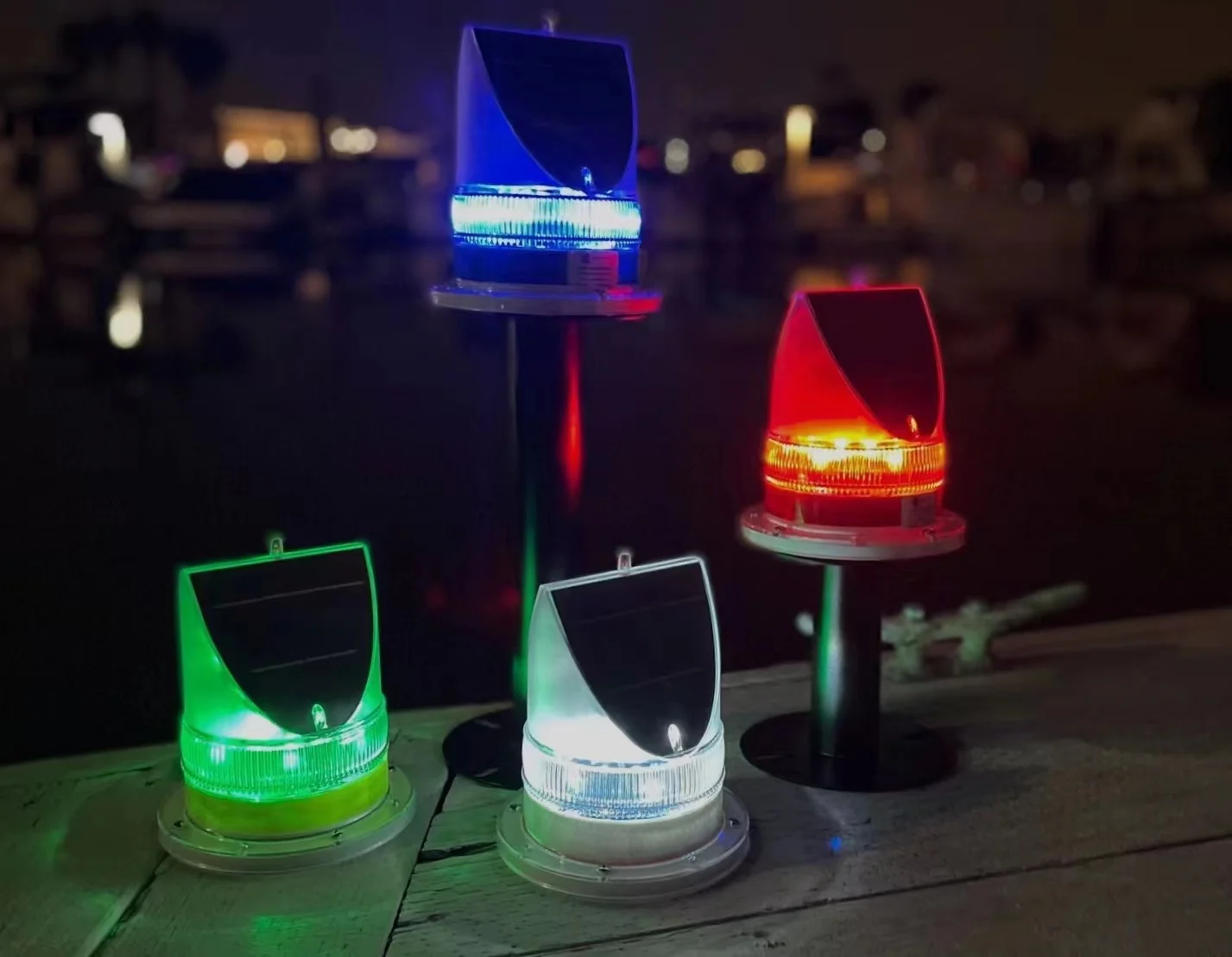 Marine solar LED signal light flash warning light beacon row anchor aviation obstacle