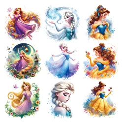 Disney Princess Rapunzel and Aurora fusible clothing patches thermo-stickers for children iron on transfer DIY Sewing Decoration