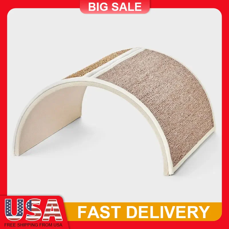 

12.5 Inch Cave Cat Scratching Post with Sisal and Carpet Perch Hideaway for Indoor Cats Furniture Protector Pet Scratcher Pad