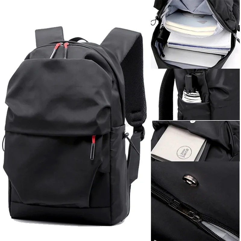 

Men 15.6 Inch Laptop Backpack Teenagers Pleated Schoolbag Travel Student Nylon Sports School Book Bag Pack For Male Women Female