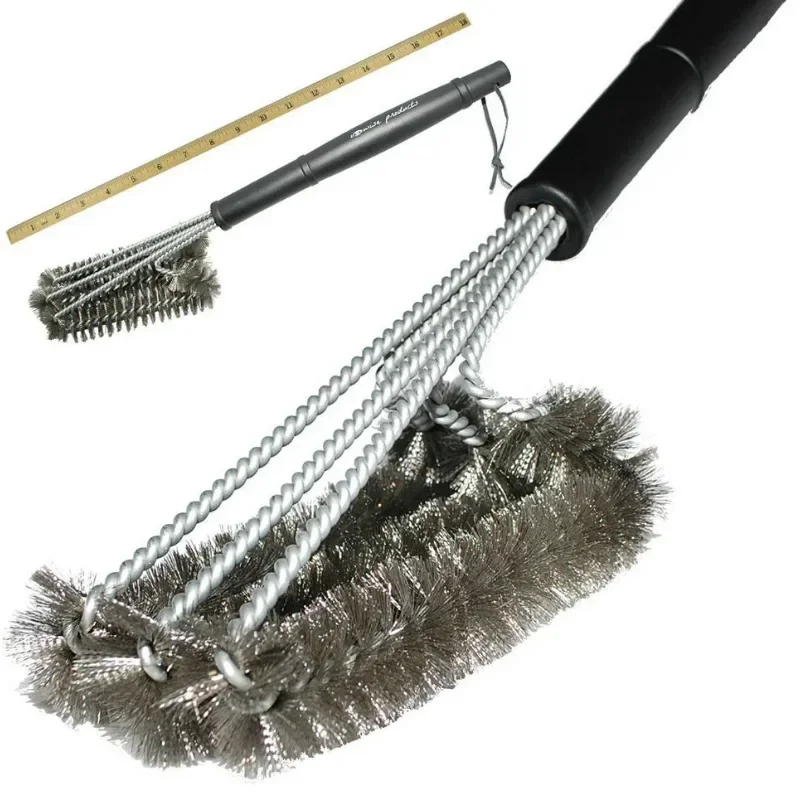 3 Stainless Steel Brushes In 1 Cleanin Bbq Accessories Best Cleaner Barbecue bbqGrill Cleaning Brush BBQ Tool Grill Brush