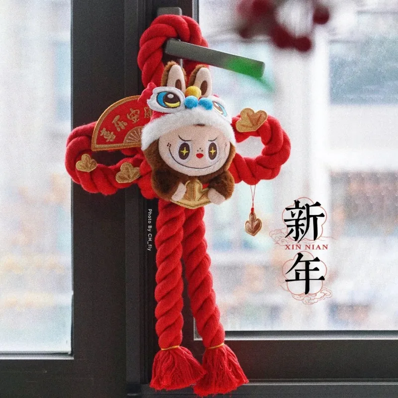 Genuine Golden Snake Happy New Year Series Labubu Hangings Toys Doll Cute Monster Room Decoration Collection New Year lucky Gift