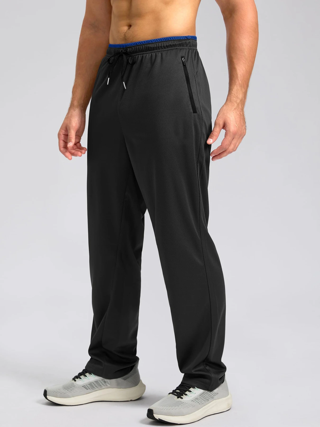 TACVASEN Schnell trocknende Outdoor-Hose für Herren, gerades Bein, elastische Taille, Fitness, Laufen, Wandern, Yoga, Joggen, Jogginghose – Detail 10