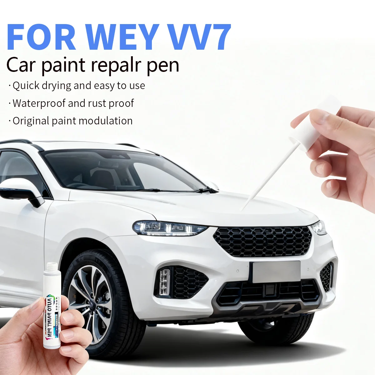 

12 мл ручка для ремонта краски, средство для удаления царапин, автоаксессуары «сделай сам», черный, белый, серый, красный, синий для 2018-2025 Great Wall Wey VV7