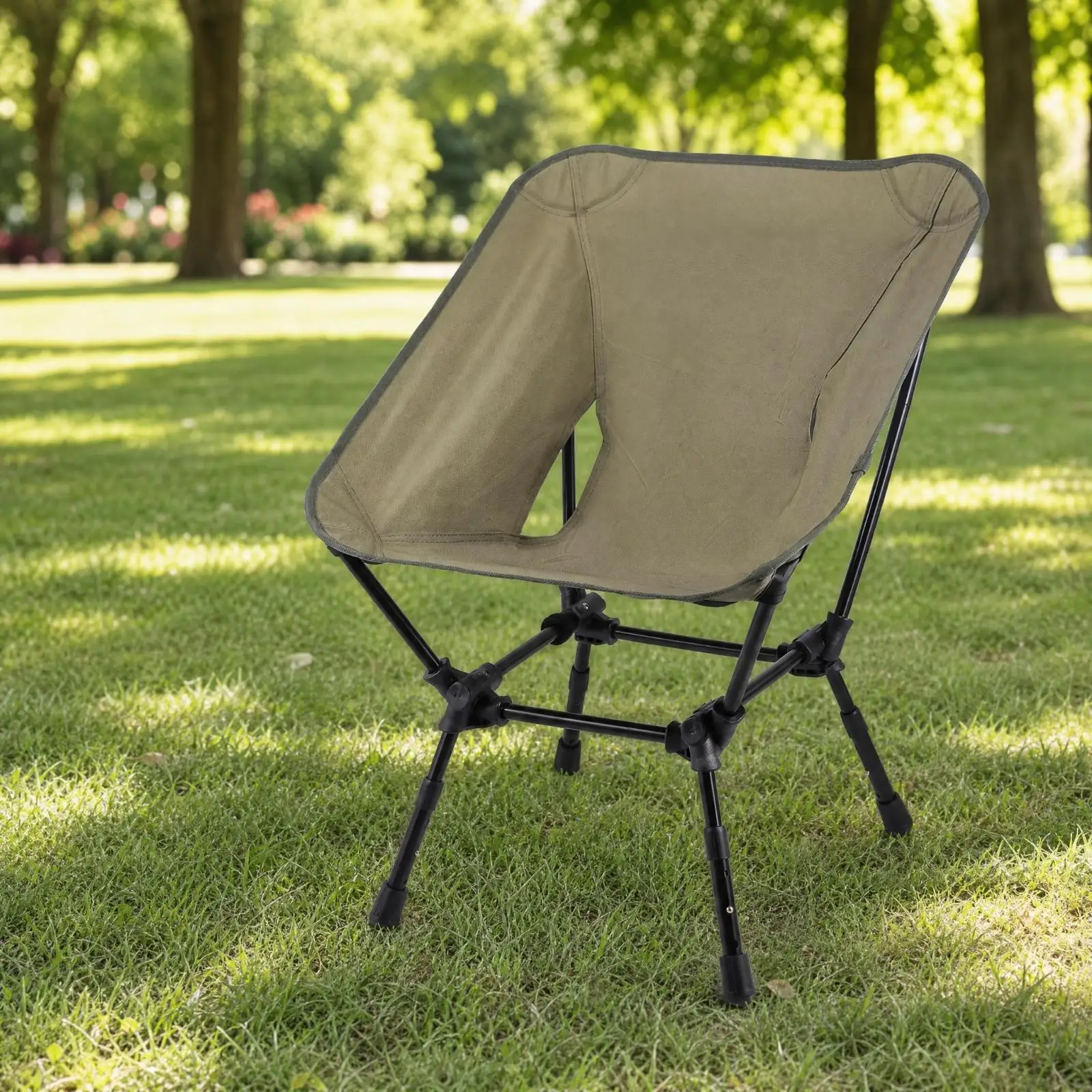 Folding Outdoor Moon Chair Foldable Moon Chair with Aluminum Frame Supportive Stable for Camping, Beach