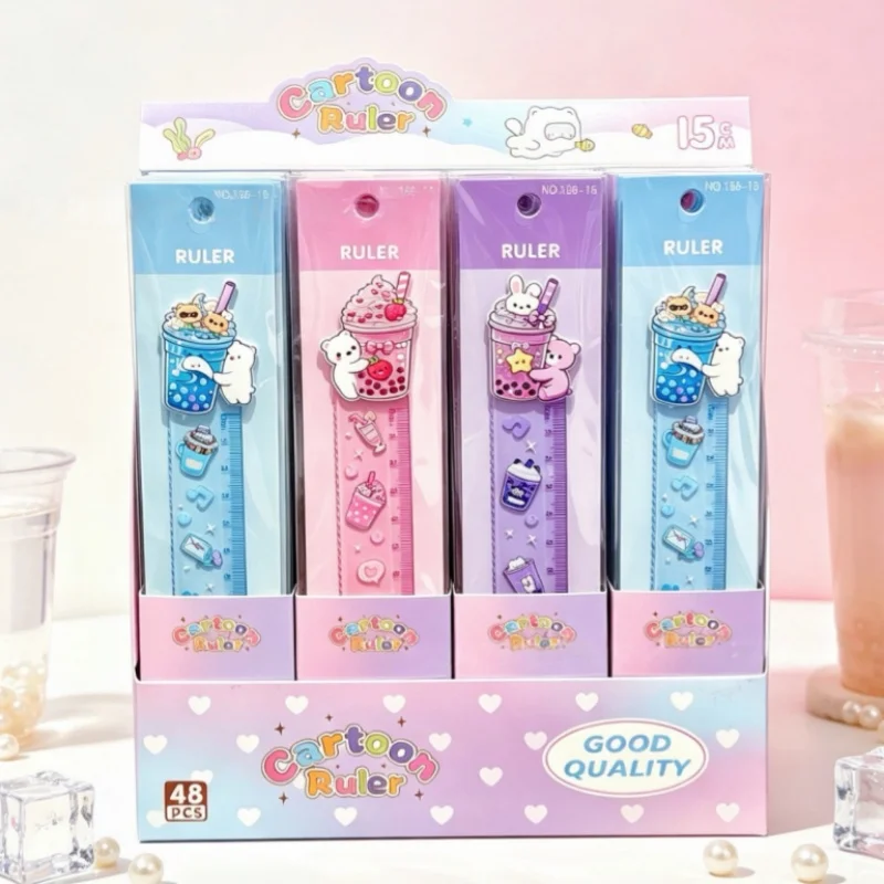 36-pieces-lot-regle-animale-kawaii-the-au-lait-marque-page-mignon-outil-de-mesure-et-de-dessin-cadeau-promotionnel-fournitures-scolaires