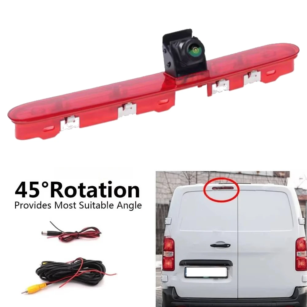 HD 3rd High Brake Light Camera CCDBackup Camera for Reverse Parking OE Replacement for Peugeot Expert Citroen Dispatch Toyota