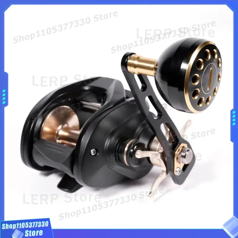 1200 Size Right Hand Baitcasting Fishing Reel Low Profile Spool for Anglers Durable Metal Gear Smooth Drag System Outdoor
