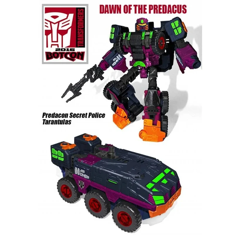 Hasbro Transformers Timelines (Botcon), juego de 2016 en caja, agente Tripredacus, Tarantulas Ravage, Ramhorn, Cicadacon Seaclamp