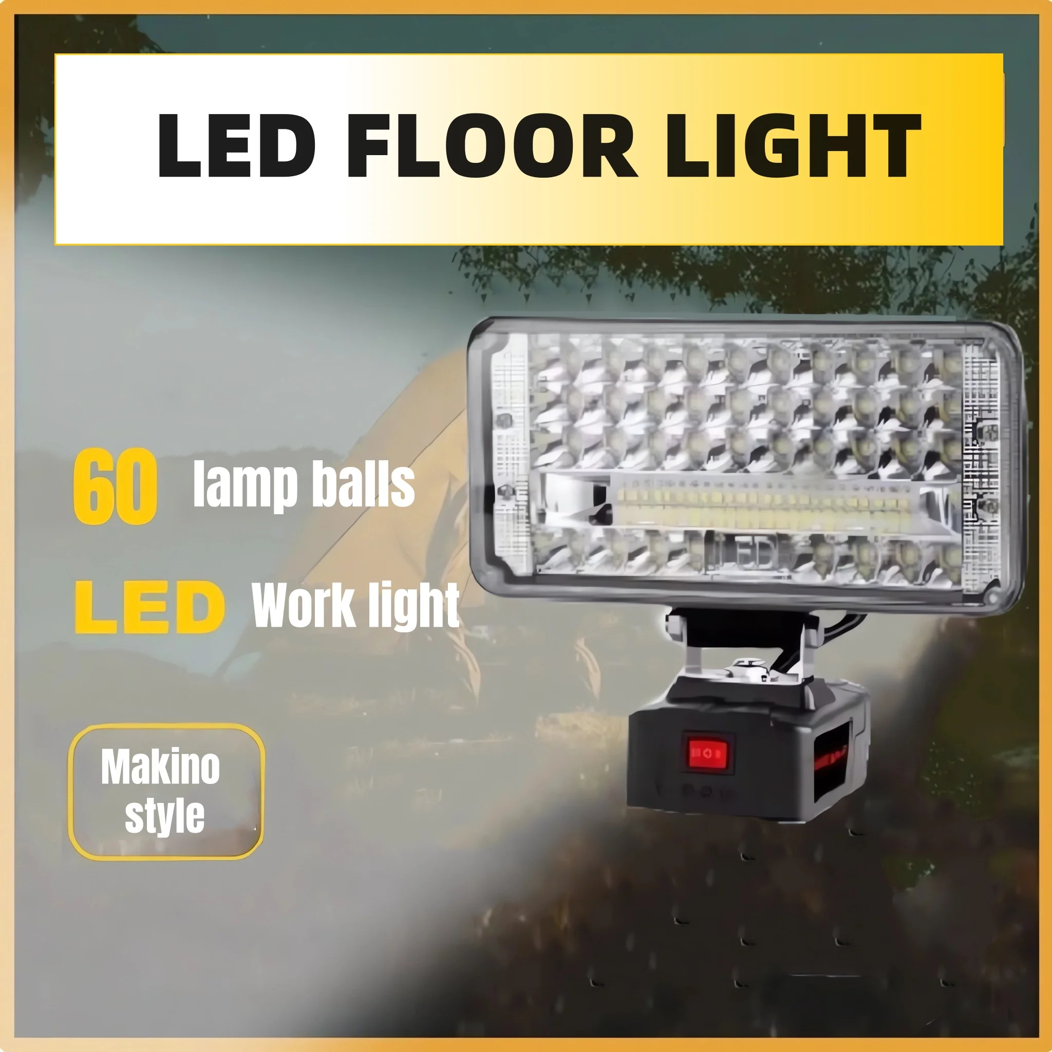 

2025 Hot Salle 18V Li-ion Battery LED Work Light 8 Inch Flashlight Portable Emergency Flood Lamp Camping Lamp