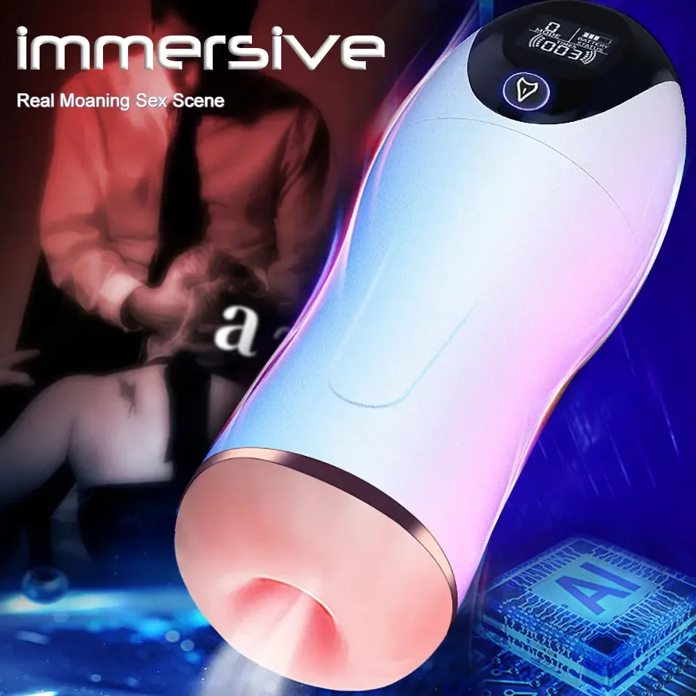 Masturbators For Men Automatic Sucking Real Vagina Vibrator Male Masturbation Cup Pussy Pocket Sex Machine Toys For Adults 18