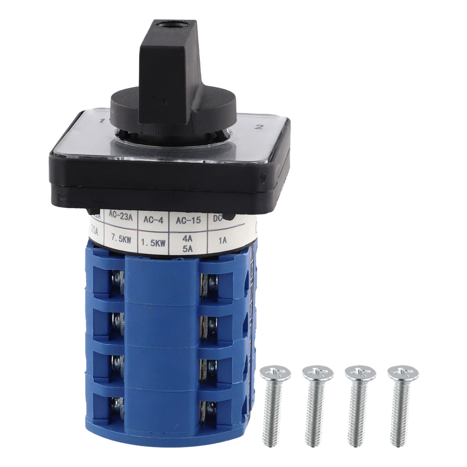 Cam Transfer Rotary Switch 660V 20A 3 Positions 4 Poles 16 Terminals for Industrial Motor and Control Panel Use