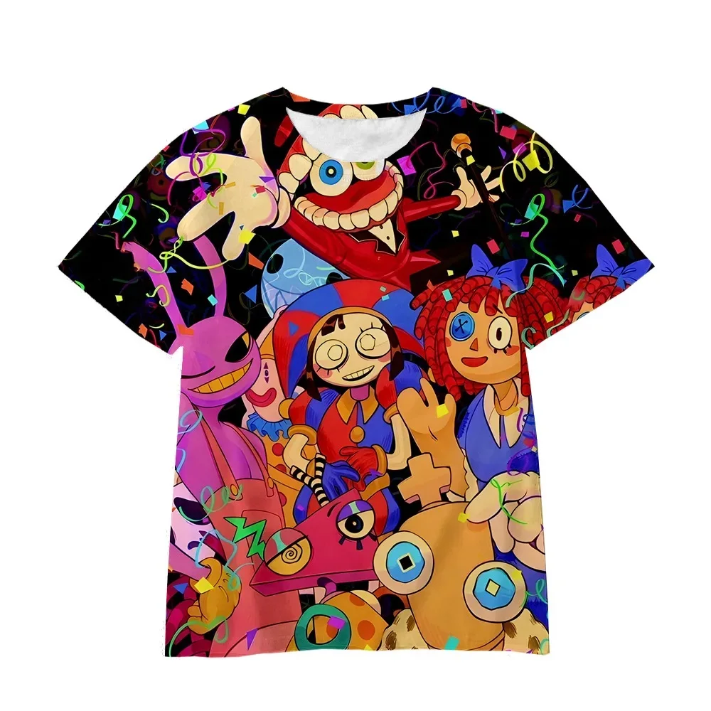 De Geweldige Digitale Circus 3d Gedrukt Tshirt Voor Jongen Meisje Gepersonaliseerde Cartoon Kids T-Shirt Korte Mouw Mode Jongens Tops Meisjes