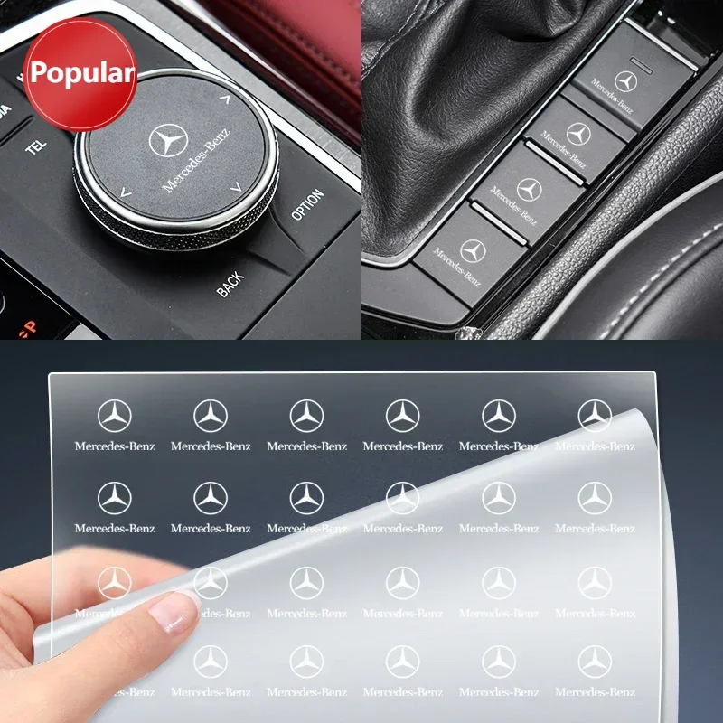 

# Интерьер автомобиля, руль, приборная панель, центральные наклейки, значок для Mercedes Benz B/C/E/S Class A Class C200L GLC GLK, новый CLA GLA