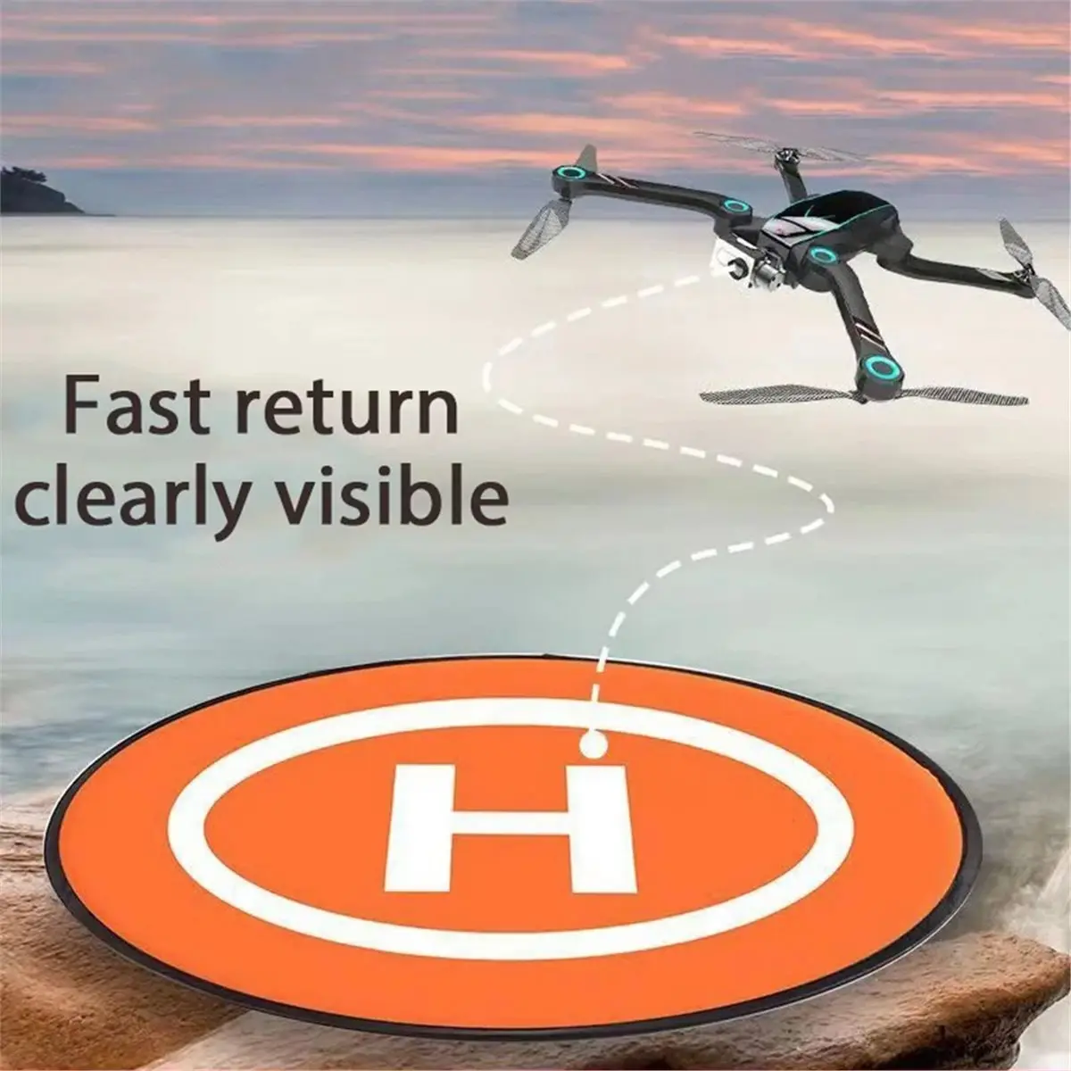 A1703Z Drone Quadcopters Accessories Universal 55cm Foldable Landing Pad RC Dron Mat Quadcopter Parking Apron Apron Pad Reliable view 4