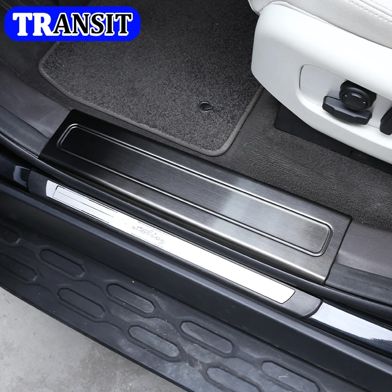 

Накладки на пороги из черной нержавеющей стали для Land Rover Discovery 5 2017-2025