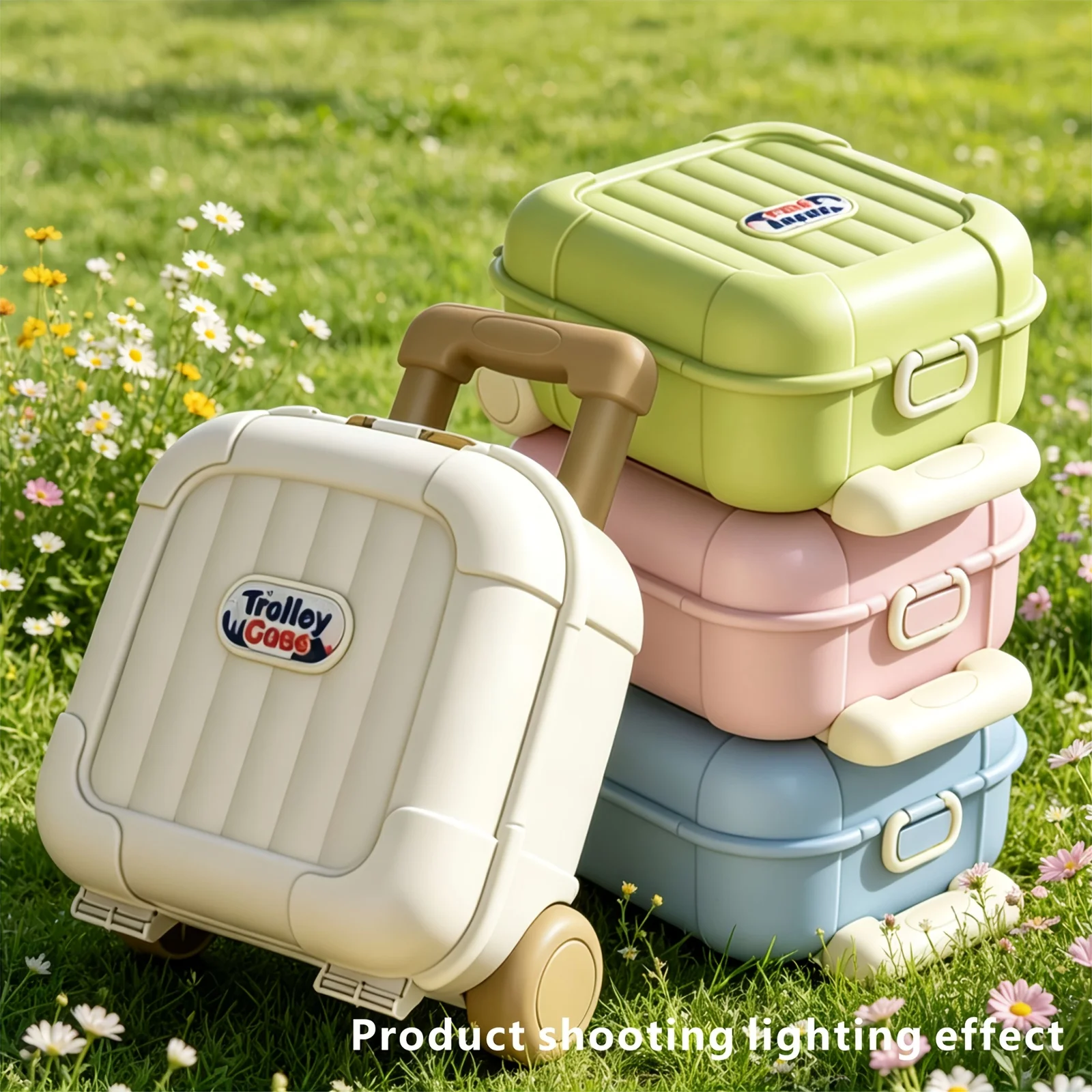Cute Compact Carry-On Luggage, Space-Saving Design, Spinner Wheels, Travel Camping Suitcase, Birthday Gift