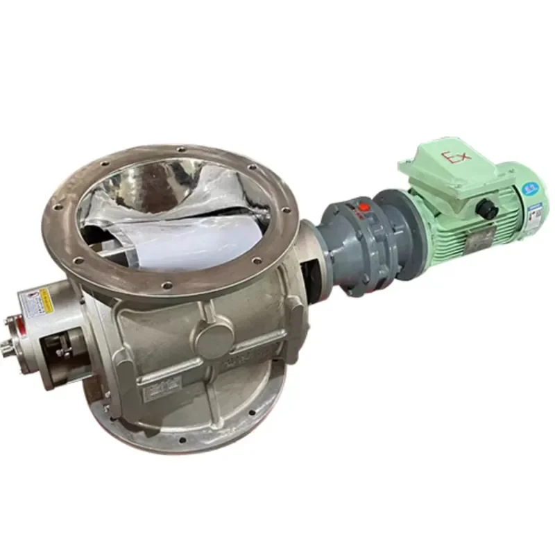 Safety Electric Wear-Resistant Rotary Discharge Valve OEM AC 220V Customizable Port Size for Quantitative Loading/Unloading