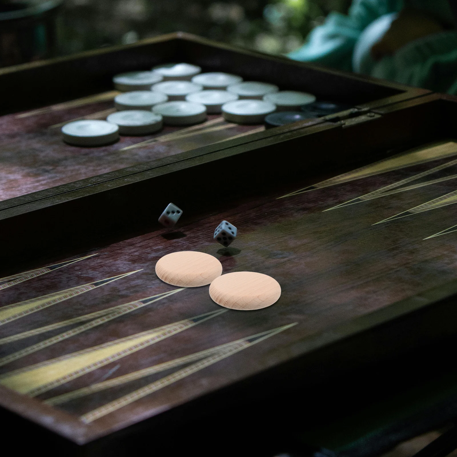 

16Pcs Wood Chess Pieces Natural Round Wood Discs 5cm X10mm DIY Staining Craft Tokens Ornaments Chess Figurine Pieces