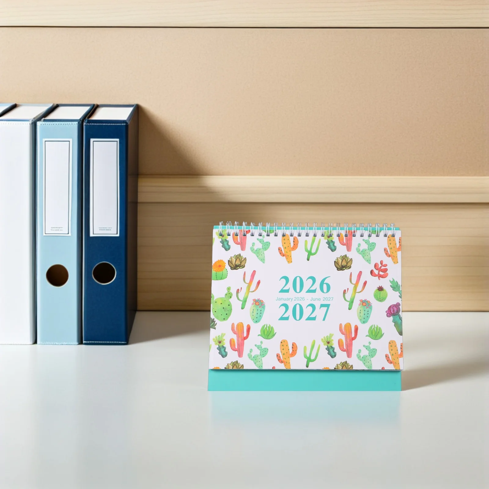 2026 Schreibtisch-Stehblock-Kalender, minimalistische kompakte Größe für Büro, Zuhause, täglicher Organizer, Monatsplaner, datierter Desktop-Kalender