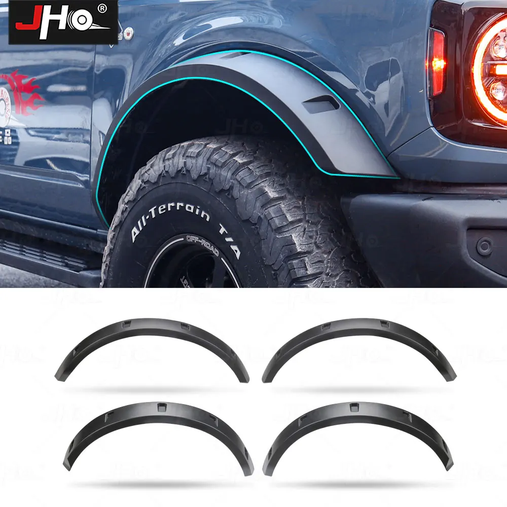 JHO 4 шт. комплект расширителей крыльев, замена колесной губы для 2021 2022 2023 2024 2025 Ford Bronco Widen Wheelbrow