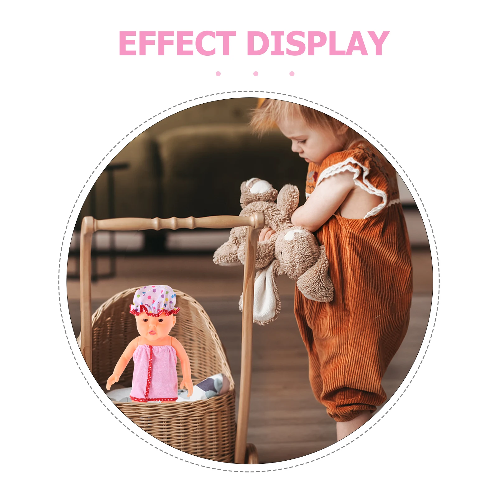 2-częściowy letni zestaw ubranek dla lalek 18-calowych, szlafrok z kapeluszem, miękka odzież do spania, ubrania do zabawy na dzień spa, piżamy dla pluszaków.