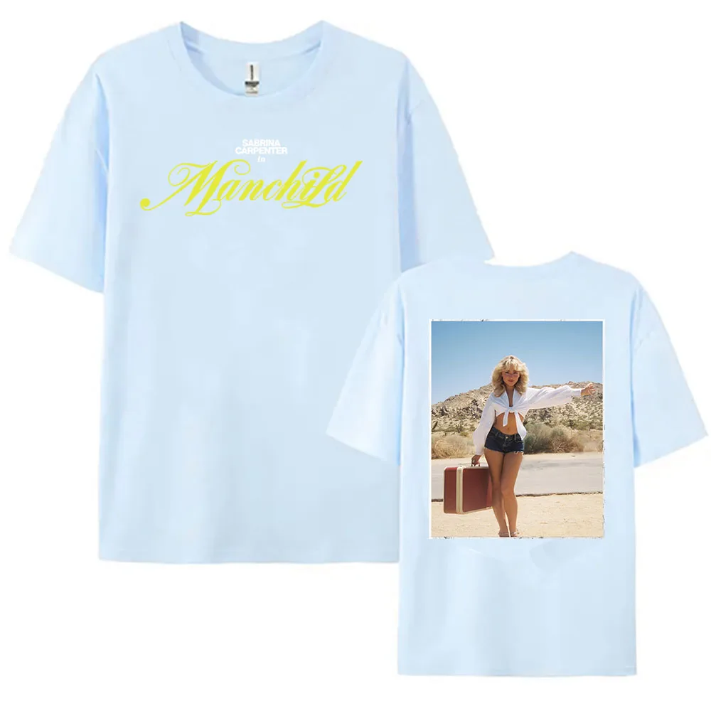 Sabrina Carpenter Manchild Print T-shirt 2025 Fashion Singer