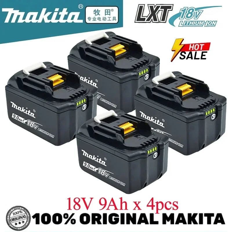 

BL1860 NEW makita 18v 9ah original battery bl1830 bl1840 bl1850B tool batteries compatible For Makita 18 Volt wireless grinder