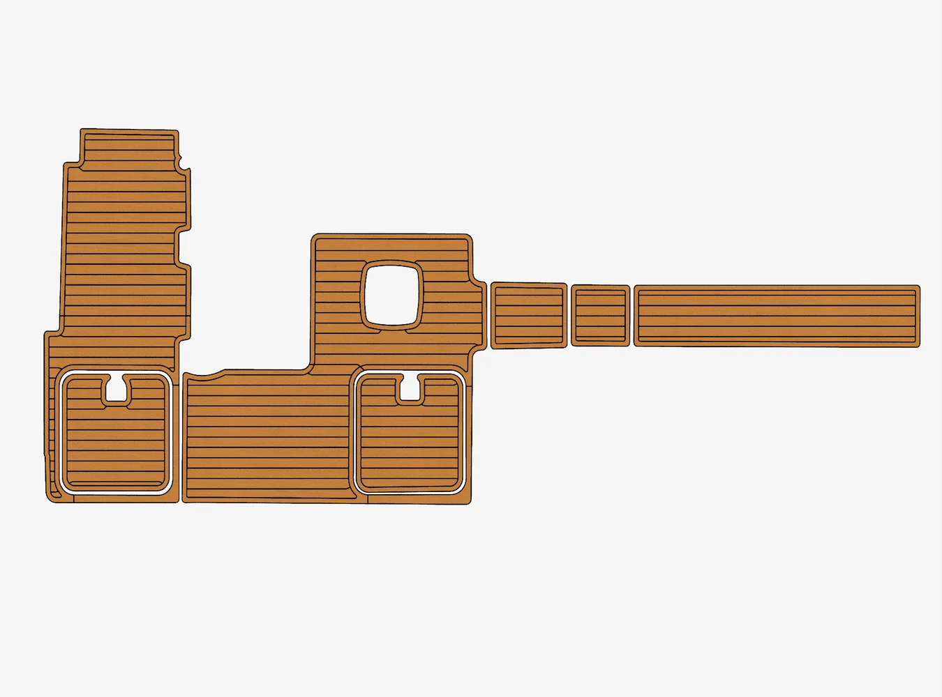 

2019 Sunseeker Apache 45 1/4 дюйма, 6 мм, пена EVA, нескользящий морской коврик из тикового дерева из ПВХ, настил из тикового дерева, водный ковер, морской пол