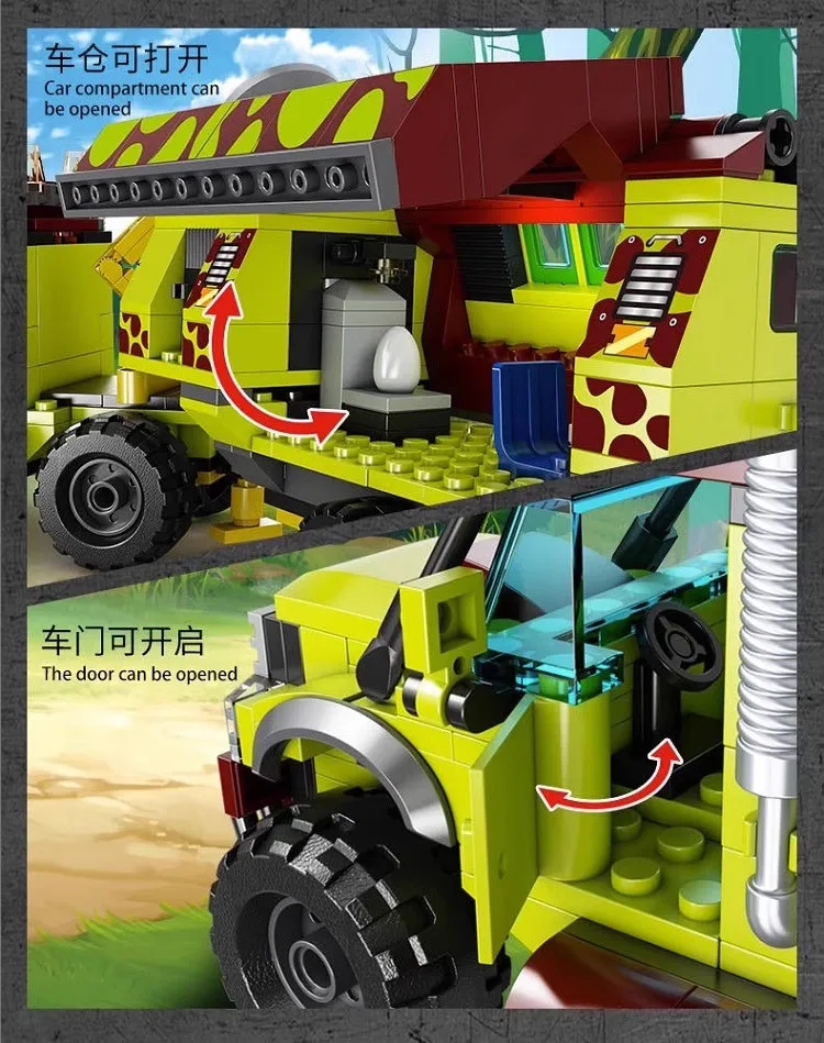 Blocs de parc d'animaux du monde des dinosaures jurassiques, briques de construction, figurines de dinosaures, ville, Robot Dino, jouets pour enfants, cadeaux