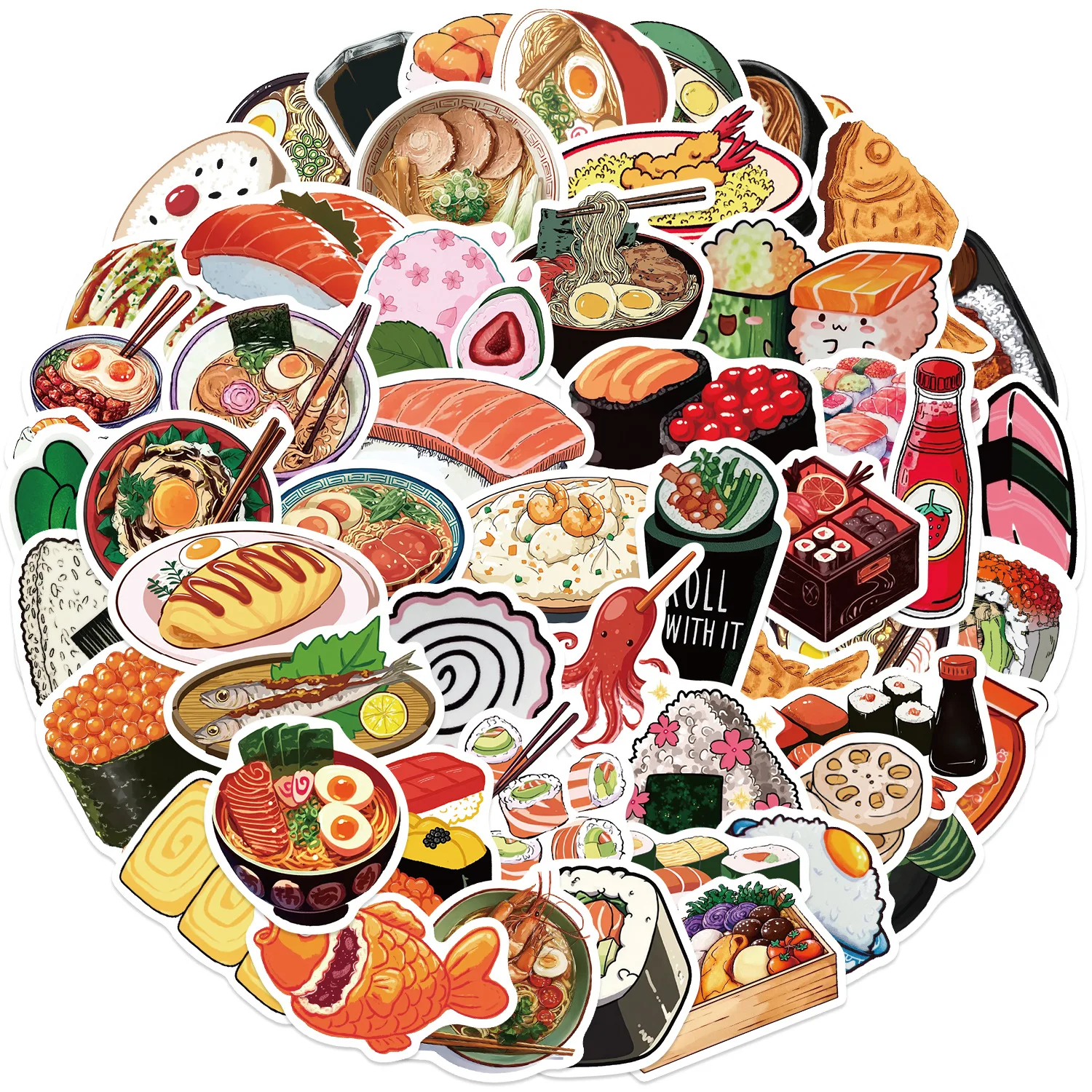 adesivos-de-graffiti-de-comida-japonesa-em-desenho-animado-10-30-55-pecas-para-mala-skate-laptop-bagagem-telefone-decalque-para-estilizacao-de-carro-pegatina