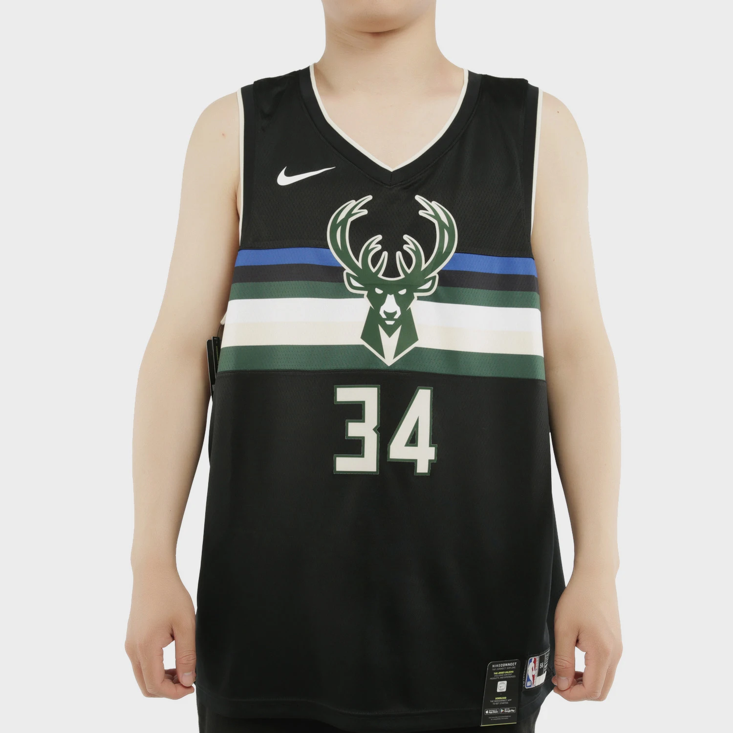 

Nike Authentic New Season Milwaukee Bucks Mens V-Neck Casual Sleeveless Jersey AT9806-011