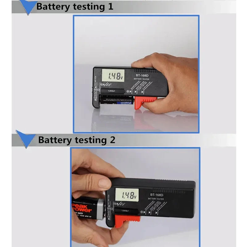 AA AAA Battery Capacity Indicator 18650 Lithium Battery Level Tester Voltage Meter Volt Monitor Detector Storage Box Holder Case