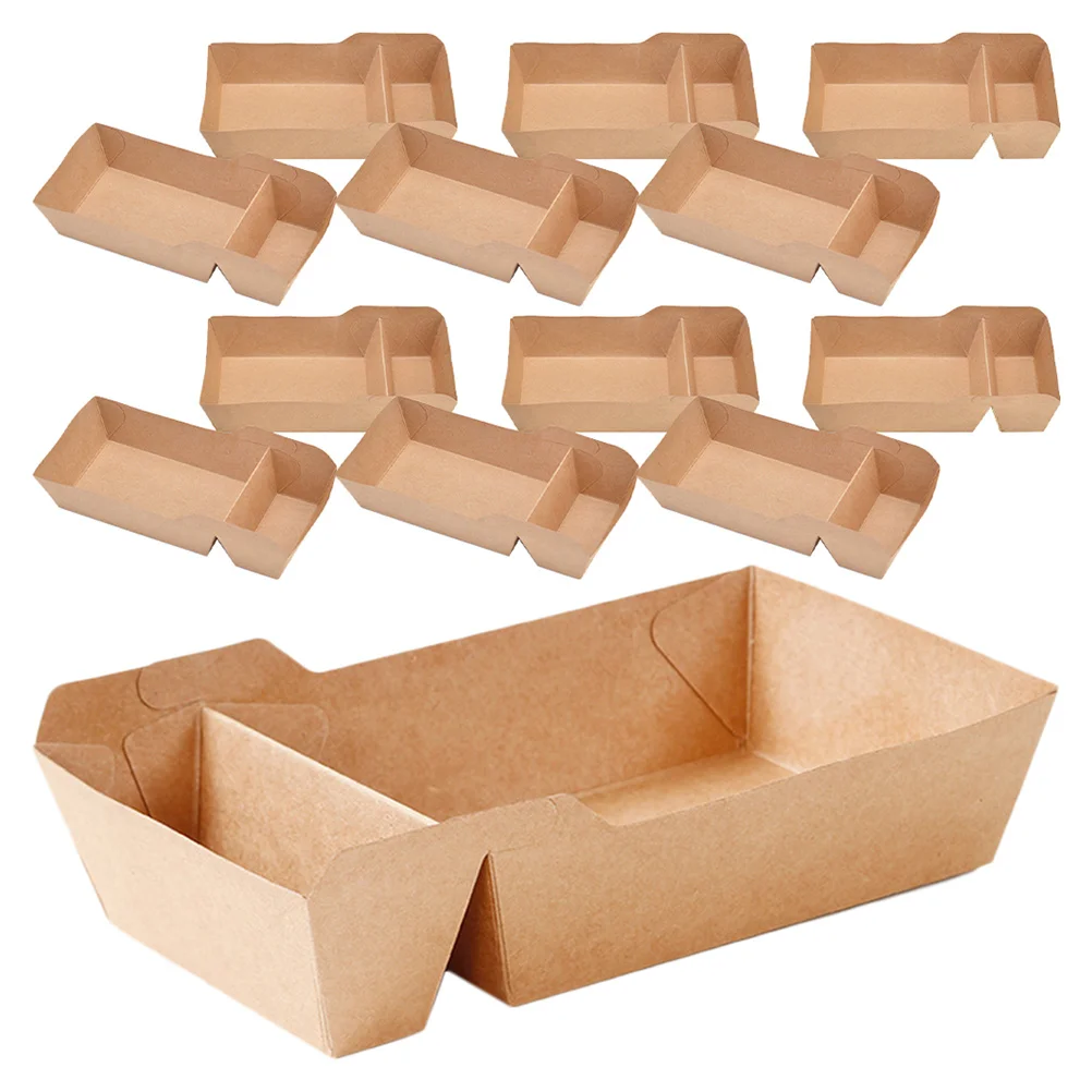 

40pcs Snack Box Paper Food Container Disposable Snack Boxes for Party Cake Cookie Fries Container Wrap Bowl Take Out Boxes Kraft