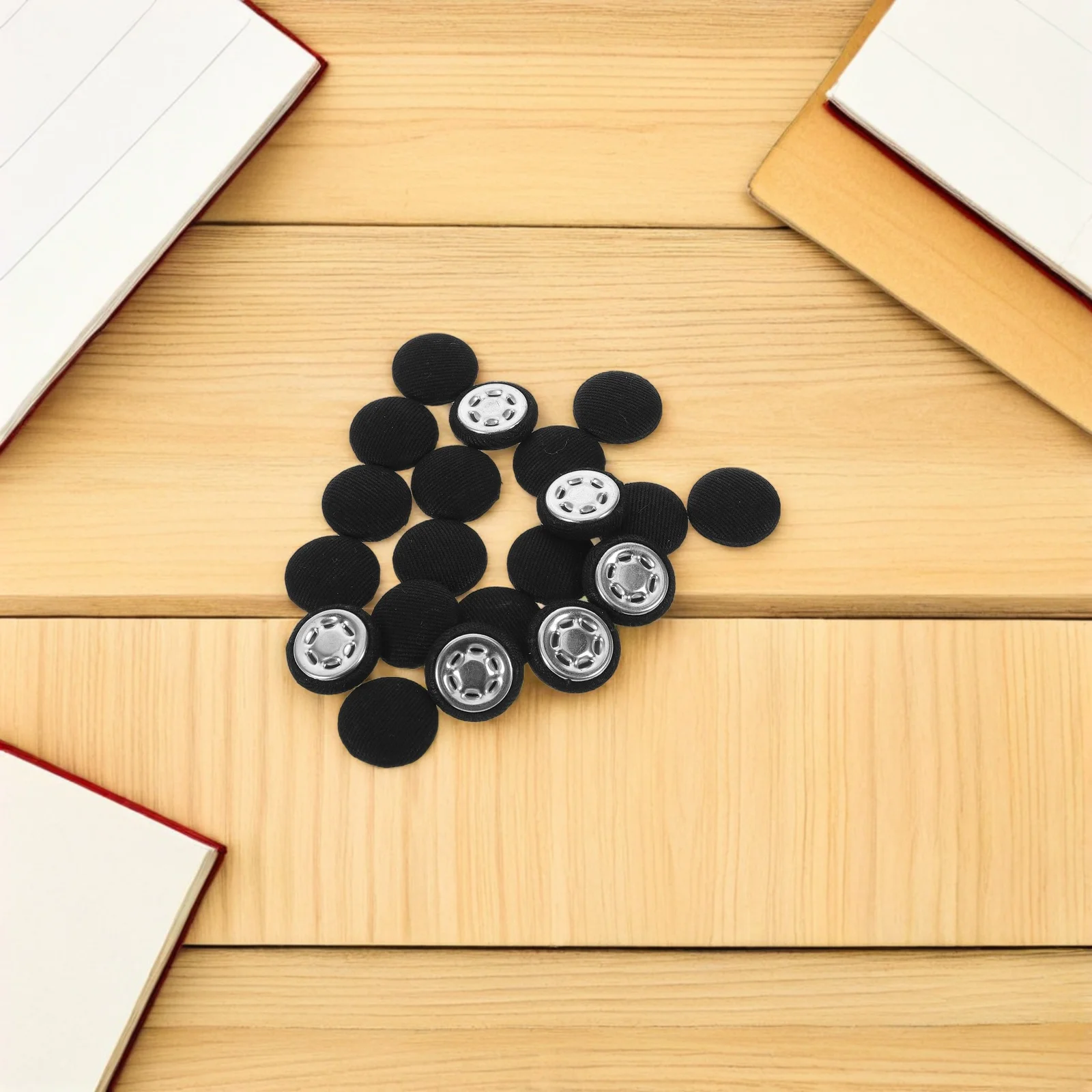 

20pcs Metal Cap Button 17Mm Round Black Snap Fasteners For Baseball Hat Top Replacement No Sew Diy Fabric Covered Buttons Repair