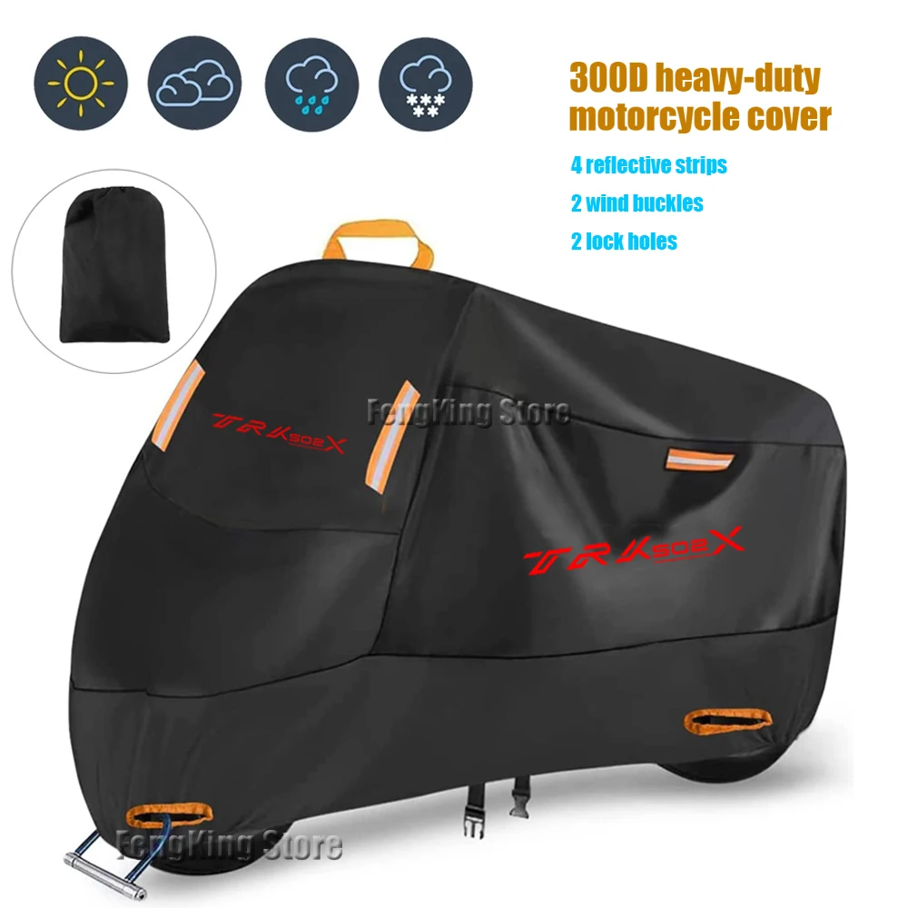 For Benelli TRK 502x 502 Motorcycle Cover Waterproof Outdoor Rain Dustproof UV Protector Covers