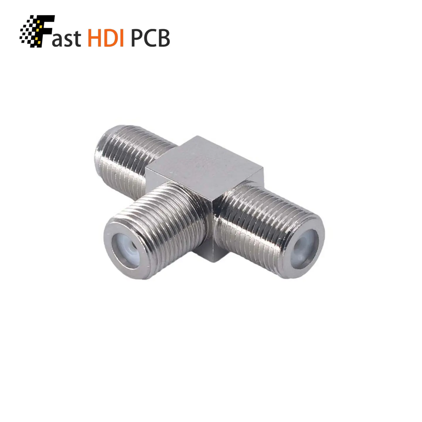 F Female to Dual Female Adapter F-KKK 1 to 2 T Type Splitter for Cable TV Set Top Box Antenna Satellite Receiver Coaxial Cable