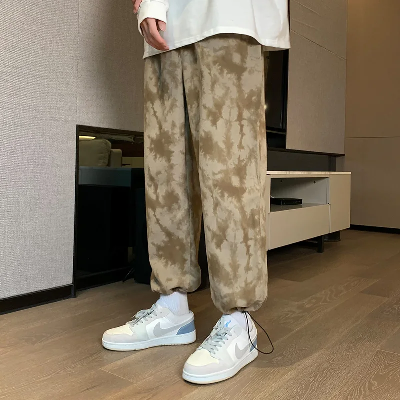 Men's Fall Loose Camouflage Baggy Hosen Slacks Outdoor Sports Windproof Hip-hop Leggings Men's Skin-friendly Stretch Slacks