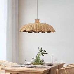 Handmade Weave Pendant Lamps Chinese Lighting Is Used in Restaurant Coffee Shop Restaurant Home Decoration Natural Rattan Light