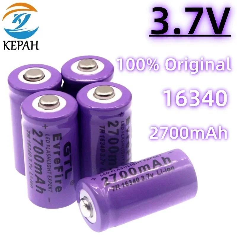 

Литий-ионный аккумулятор 16340, 2700 мАч, 3,7 В, перезаряжаемый светодиодный фонарик UniversALBC, длительный срок службы