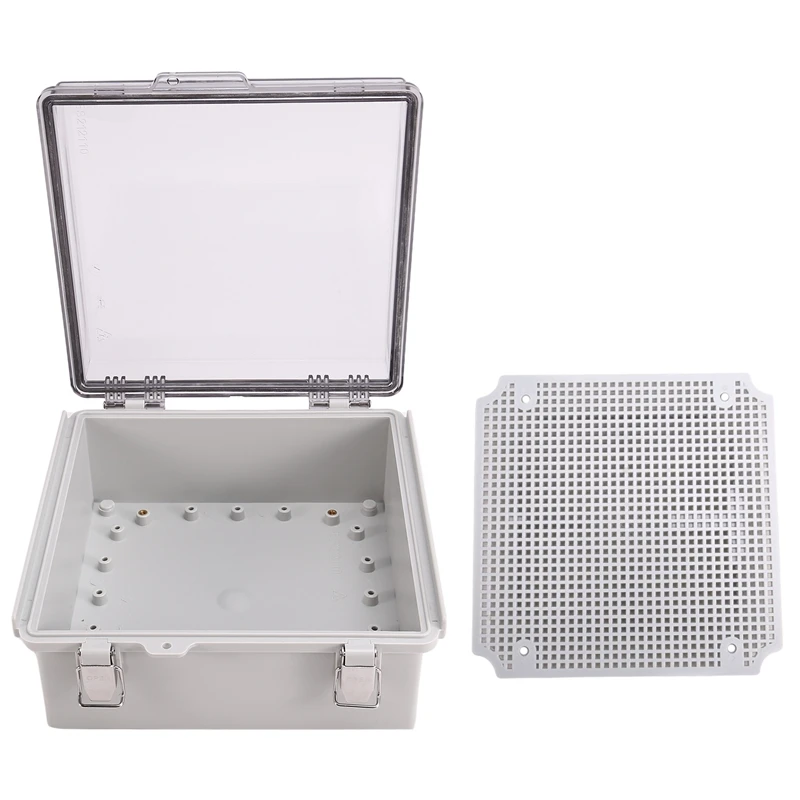Clear Electrical Enclosure Box Outdoor Plastic Junction Box Weatherproof Electrical Box 210*210*100Mm