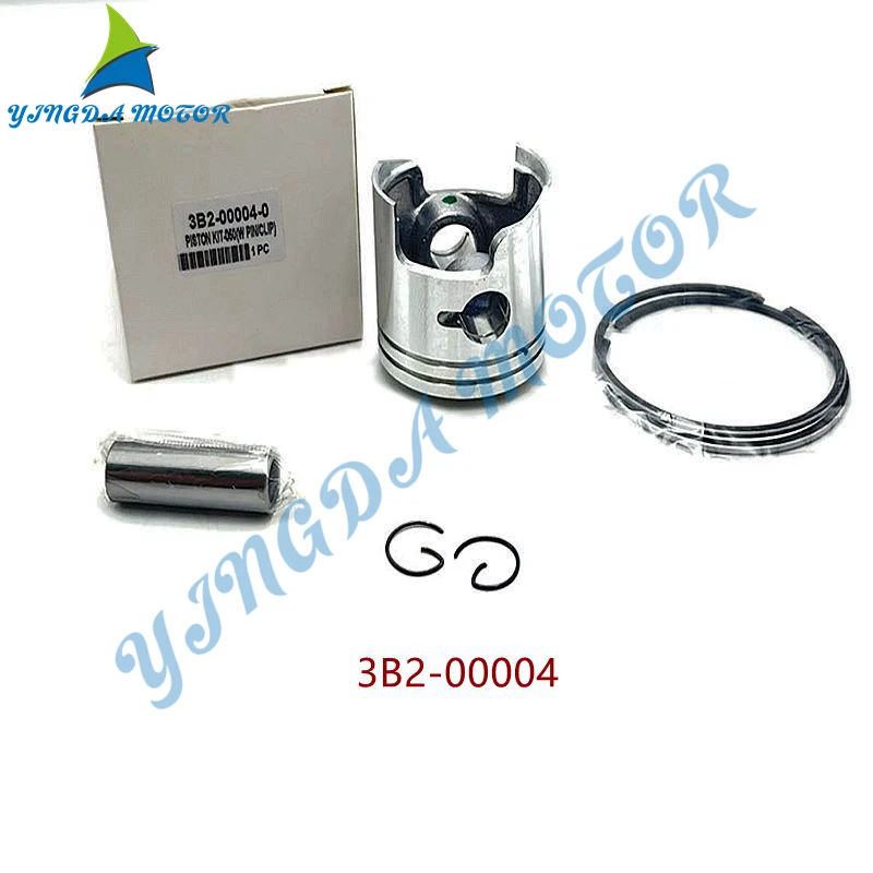 Piston Assy +0.5 3B2-00004-1 3B2-00004 3B2-00004-0 50.5mm For Tohatsu Outboard Motor 8-9.8HP