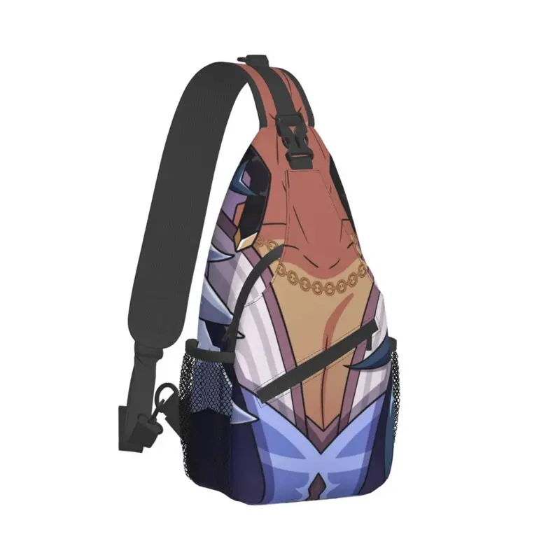 Cool Genshin Impact Kaeya Tiddies Sac à bandoulière pour homme, sac à dos de poitrine, sac de jour initié, sac à bandoulière, voyage, randonnée, jeu d'anime