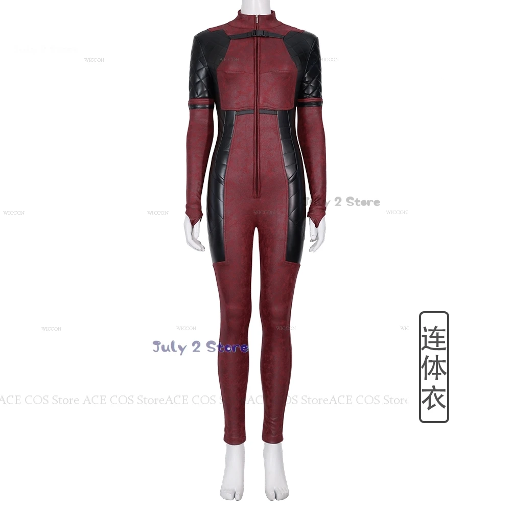 Lady Dead Cosplay Jumpsuit Wade SuperHero Gender Swap Pool Halloween Party Deaddpool Mask Cosplay Costume Prop Mask Movie Female