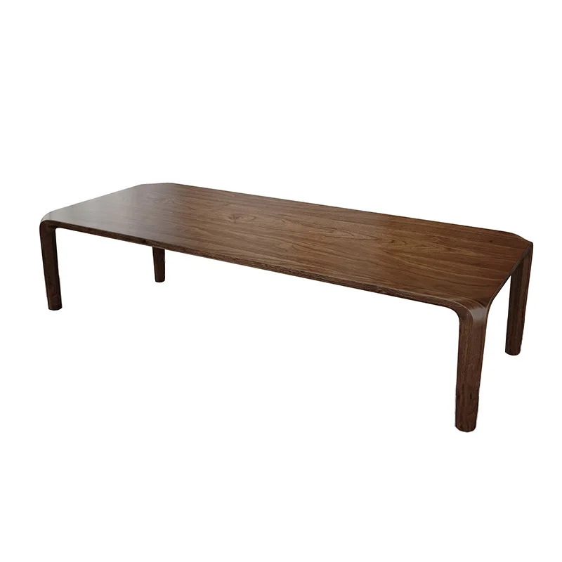 

North American black walnut coffee table Nordic living room tea table Japanese simple log edge table